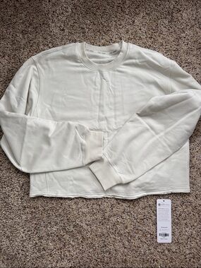 NEW CRZ Yoga Amenity Double Raw Hem sweatshirt